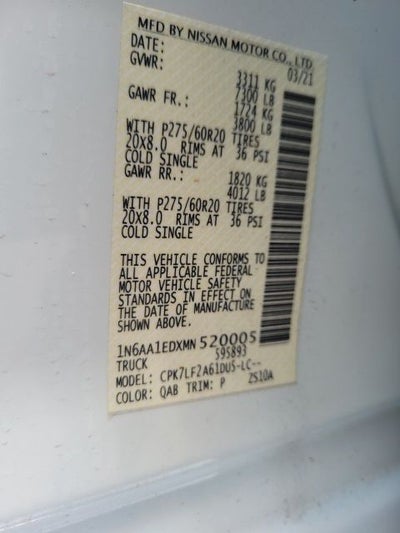 2021 Nissan Titan Platinum Reserve