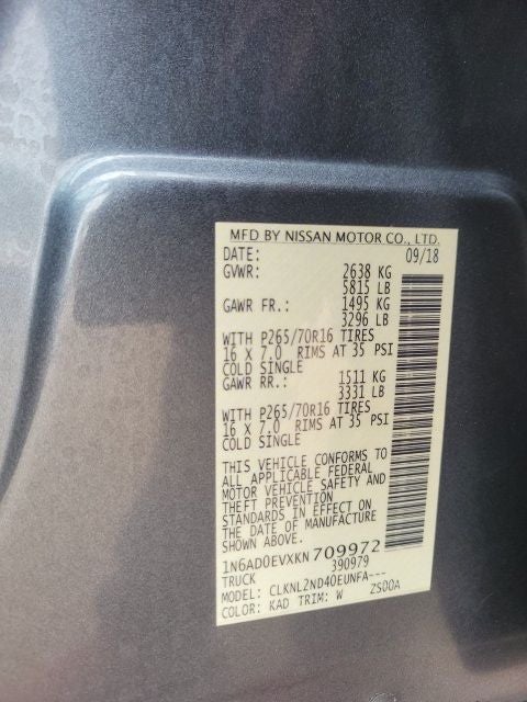 2019 Nissan Frontier SV