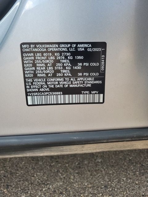2023 Volkswagen Atlas 3.6L V6 SEL R-Line
